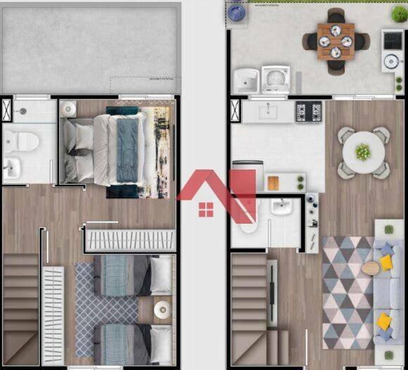 Casa de Condomínio à venda com 2 quartos, 56m² - Foto 1