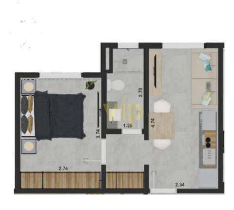 Kitnet e Studio à venda com 1 quarto, 32m² - Foto 2