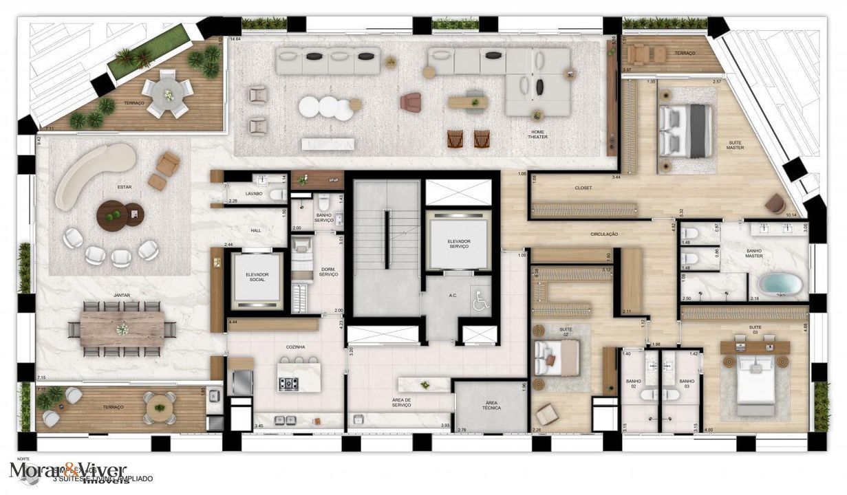 Apartamento à venda com 3 quartos, 209m² - Foto 49