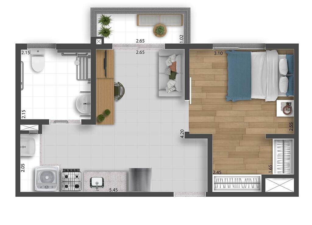 Apartamento à venda com 2 quartos, 38m² - Foto 16