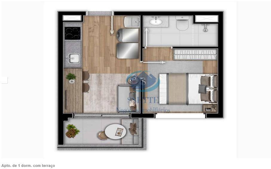 Apartamento à venda com 1 quarto, 28m² - Foto 10