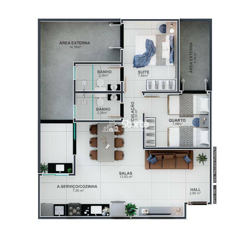 Apartamento à venda com 2 quartos, 73m² - Foto 17