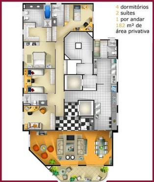 Apartamento à venda com 3 quartos, 187m² - Foto 4