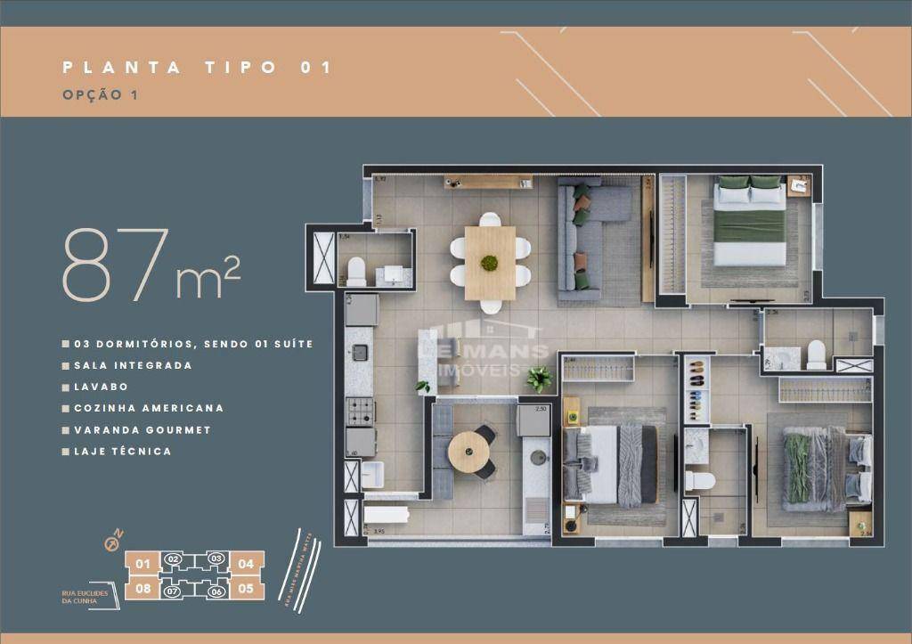 Apartamento à venda com 3 quartos, 87m² - Foto 31