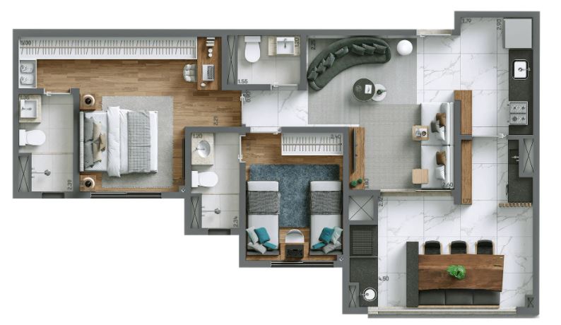 Apartamento à venda com 2 quartos, 72m² - Foto 12