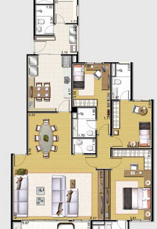 Apartamento à venda com 3 quartos, 131m² - Foto 8