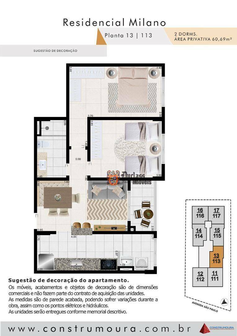 Apartamento à venda com 2 quartos, 60m² - Foto 5