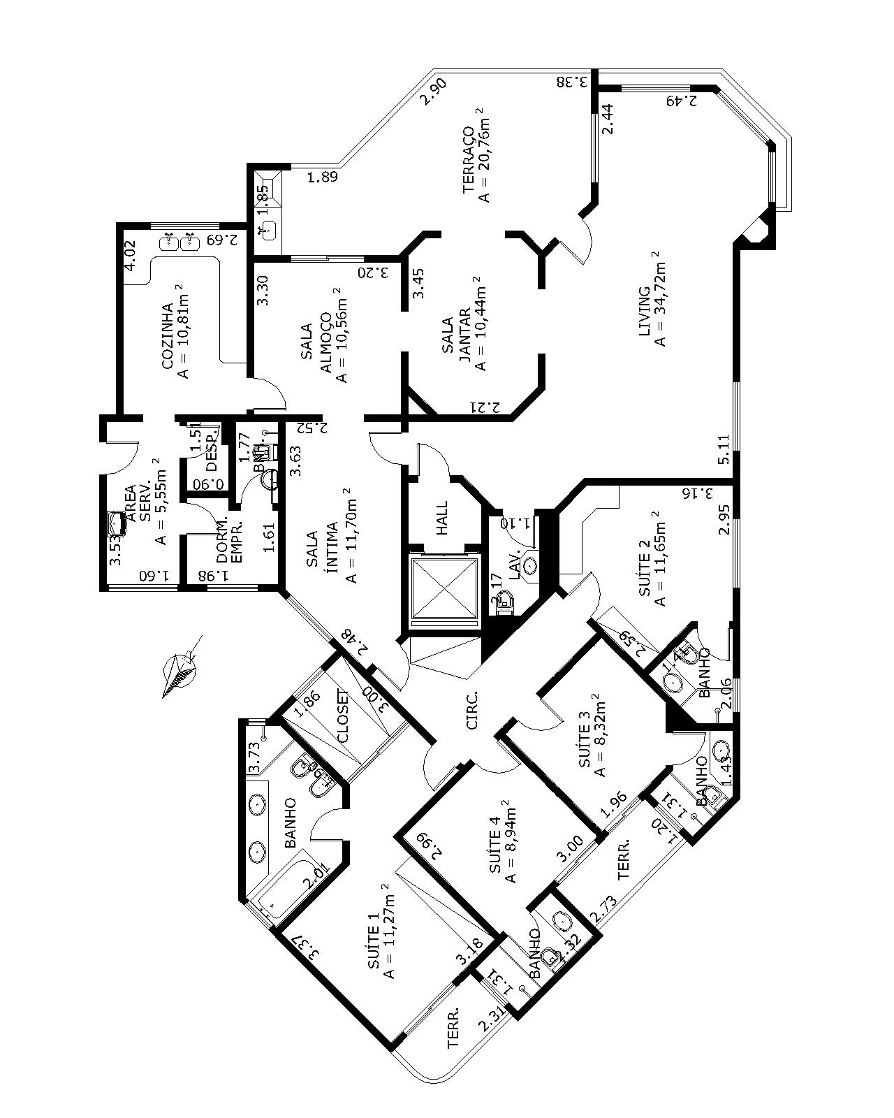 Apartamento à venda com 4 quartos, 225m² - Foto 5