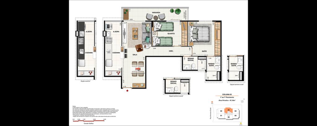 Apartamento à venda com 2 quartos, 67m² - Foto 22