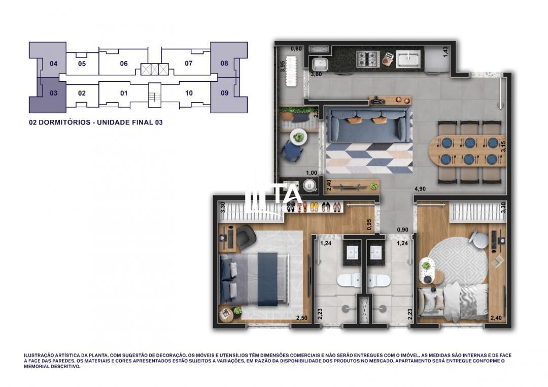 Apartamento à venda com 2 quartos, 55m² - Foto 20