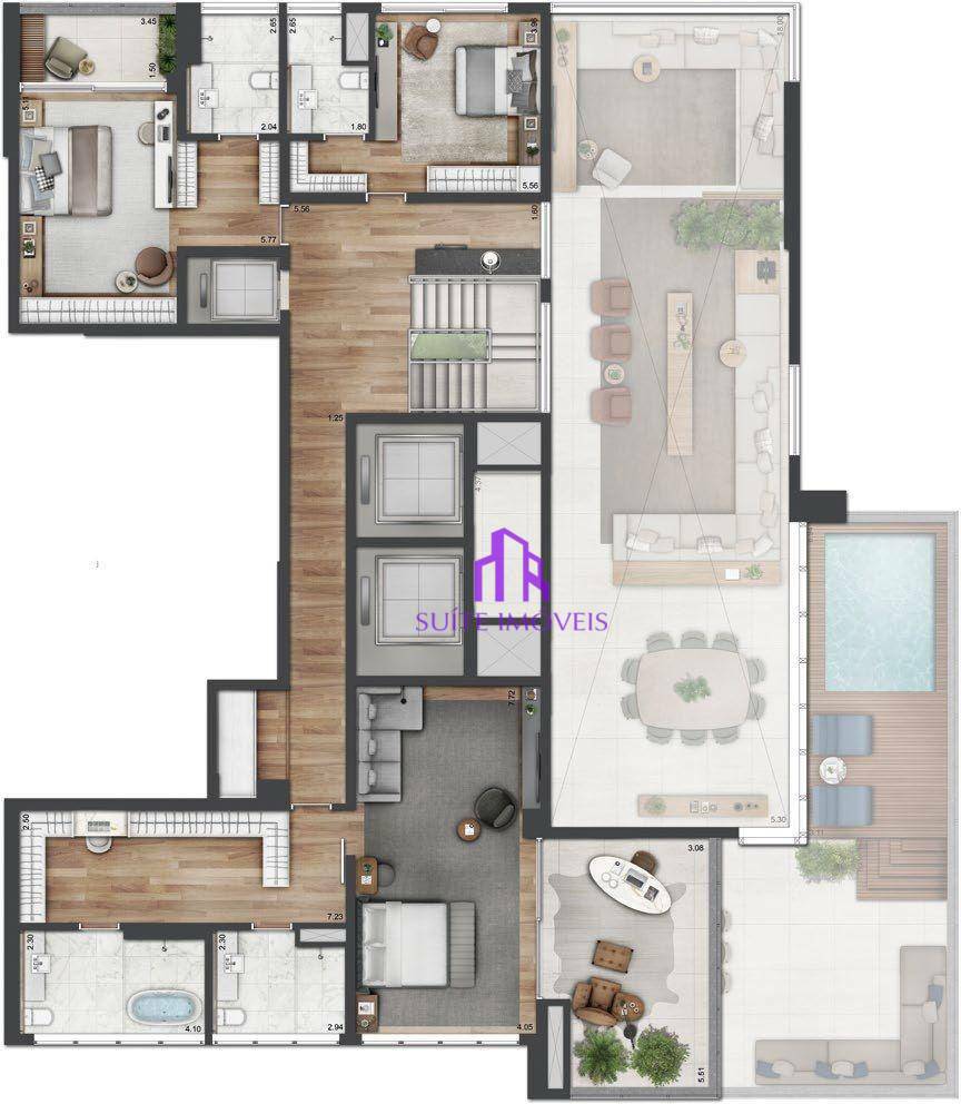 Apartamento à venda com 4 quartos, 240m² - Foto 40