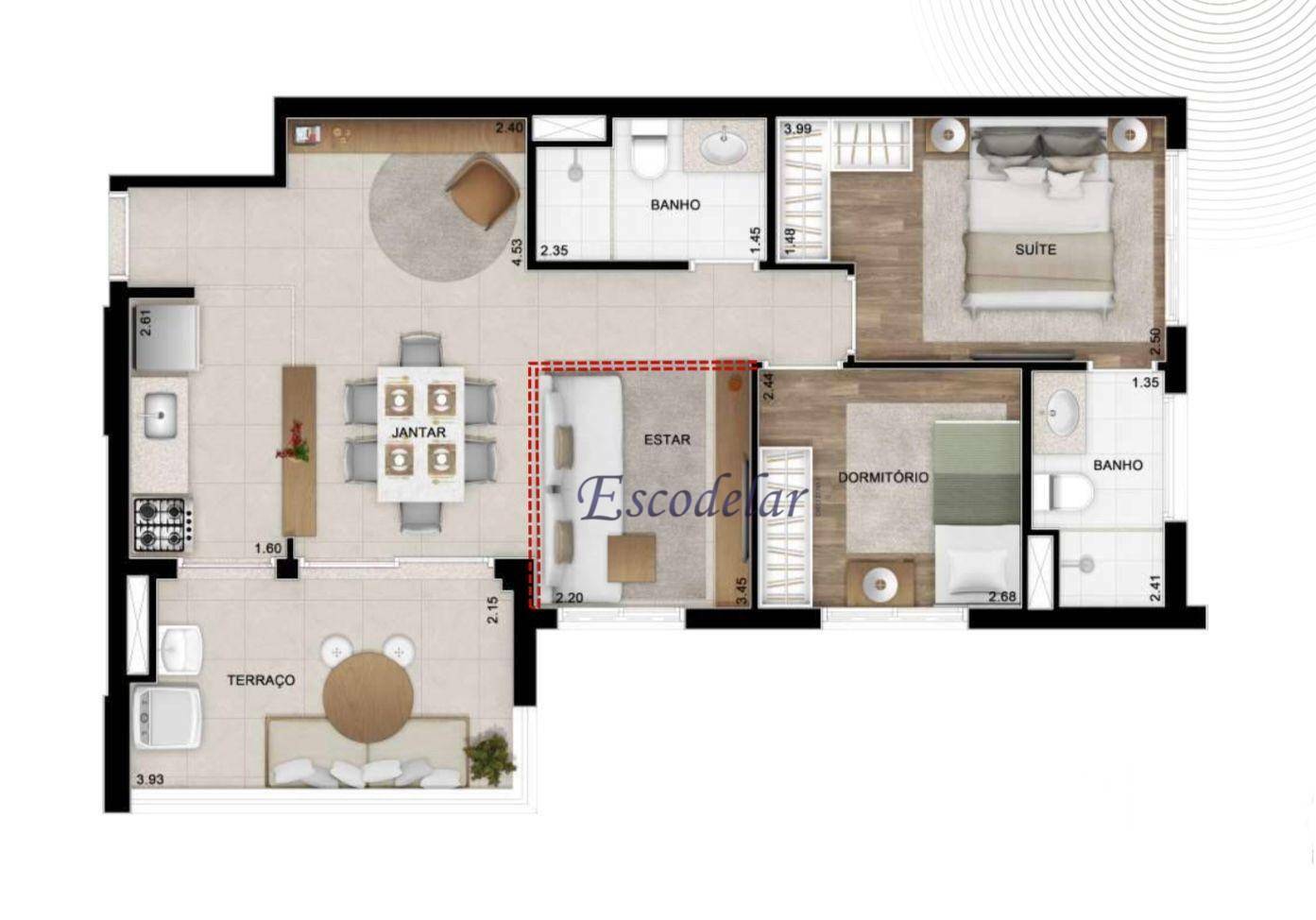 Apartamento à venda com 3 quartos, 66m² - Foto 6