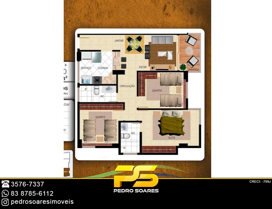 Apartamento à venda com 3 quartos, 103m² - Foto 5