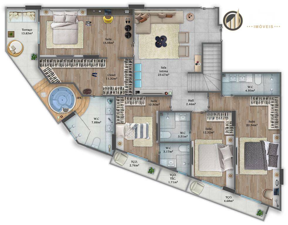 Apartamento à venda com 3 quartos, 127m² - Foto 87