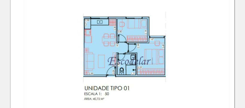 Apartamento à venda com 2 quartos, 40m² - Foto 4