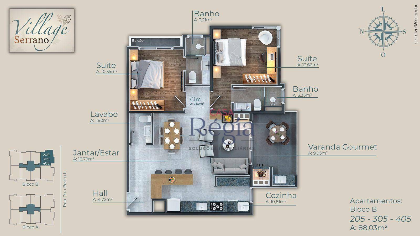 Apartamento à venda com 2 quartos, 69m² - Foto 8