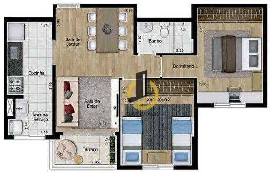 Apartamento à venda e aluguel com 2 quartos, 59m² - Foto 19