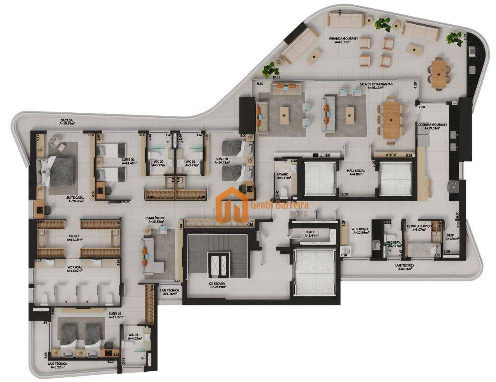 Apartamento à venda com 6 quartos, 311m² - Foto 28