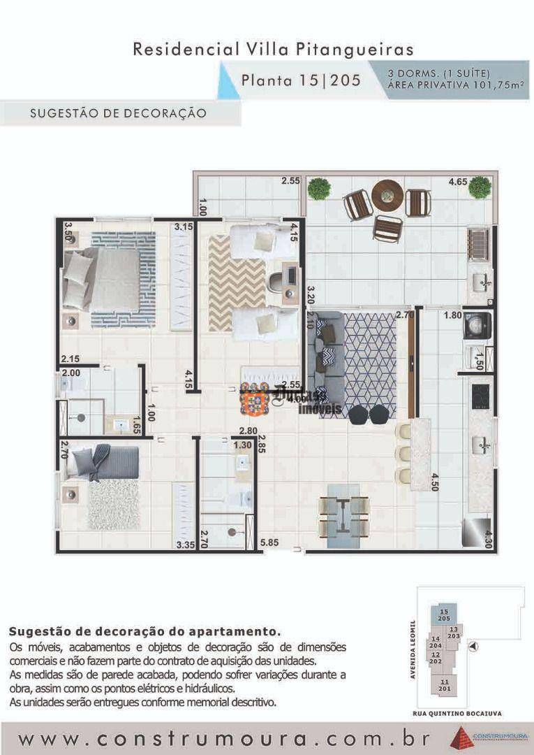 Apartamento à venda com 3 quartos, 101m² - Foto 2