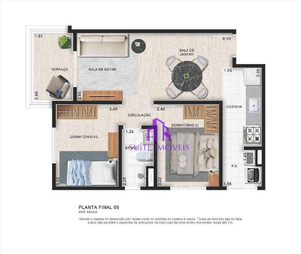 Apartamento à venda com 2 quartos, 41m² - Foto 16