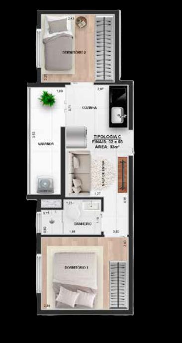 Apartamento à venda com 1 quarto, 30m² - Foto 15