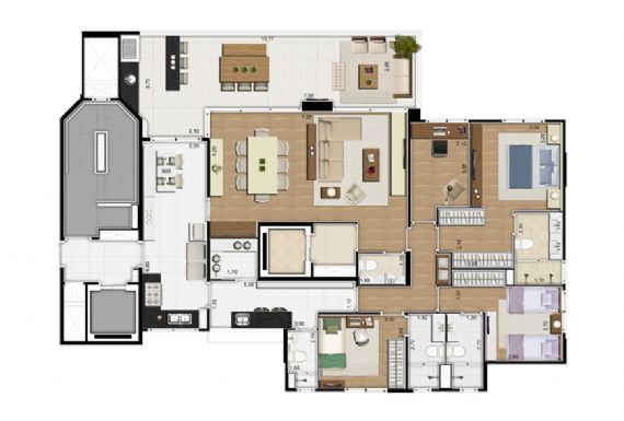 Apartamento à venda com 3 quartos, 176m² - Foto 12