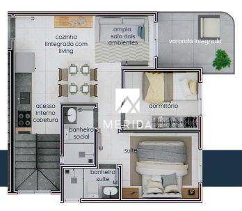 Cobertura, 2 quartos, 107 m² - Foto 2