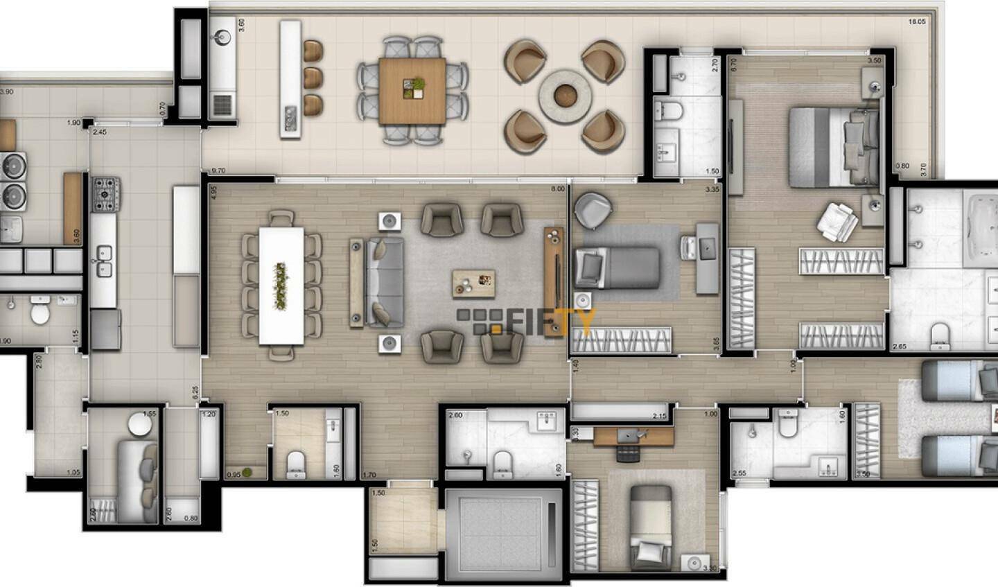 Apartamento à venda com 4 quartos, 244m² - Foto 6