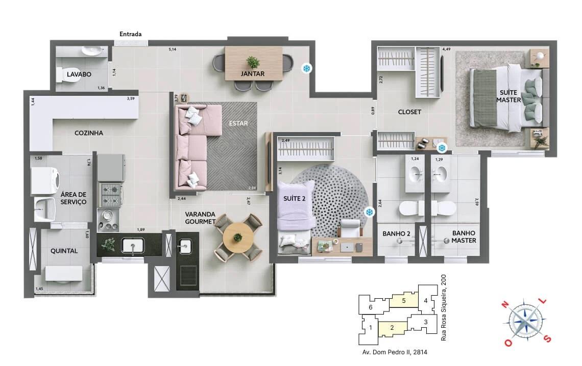 Apartamento à venda com 3 quartos, 93m² - Foto 27