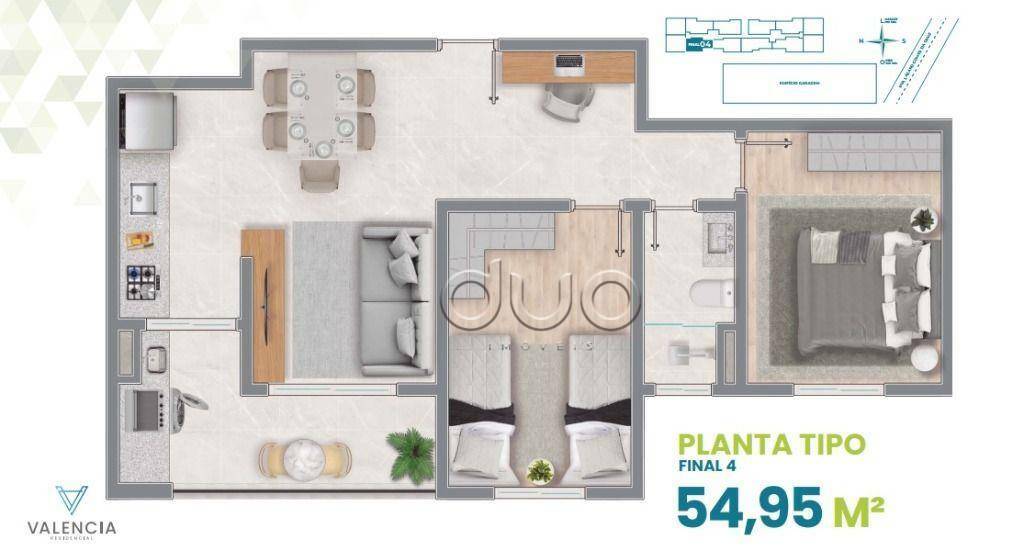 Apartamento à venda com 2 quartos, 54m² - Foto 2