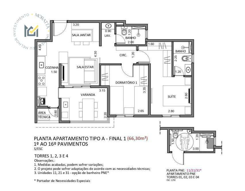 Apartamento à venda com 2 quartos, 66m² - Foto 14