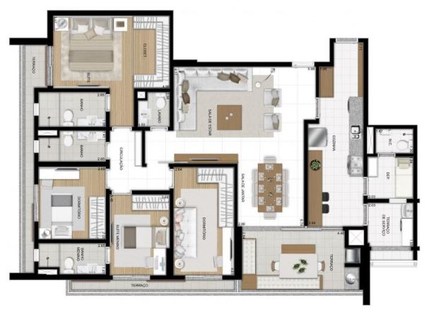 Apartamento à venda com 3 quartos, 157m² - Foto 6