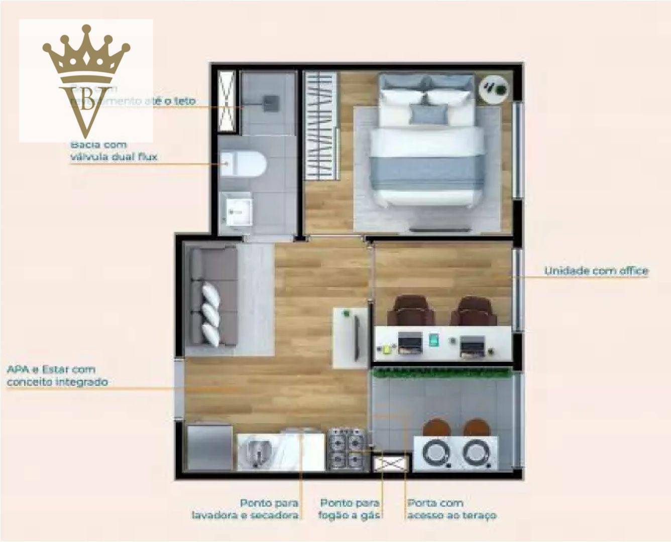 Apartamento à venda com 1 quarto, 29m² - Foto 19