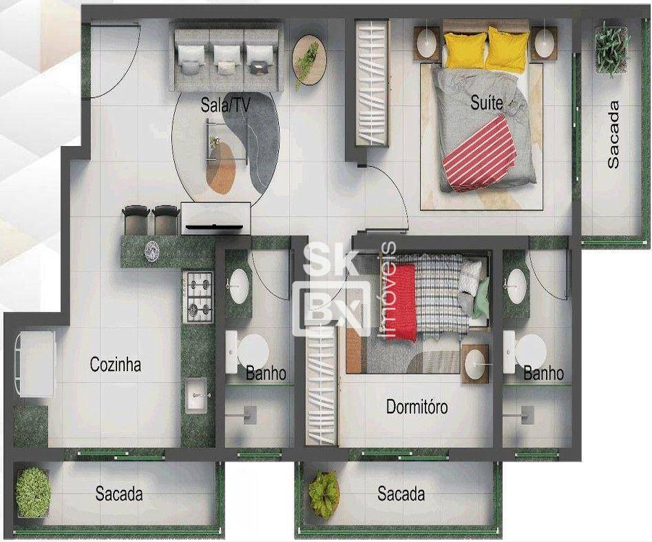 Apartamento à venda com 2 quartos, 47m² - Foto 8