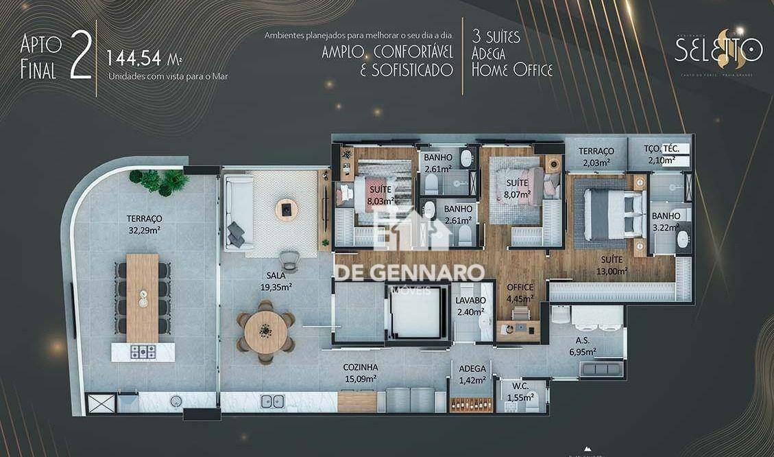 Apartamento à venda com 3 quartos, 144m² - Foto 10