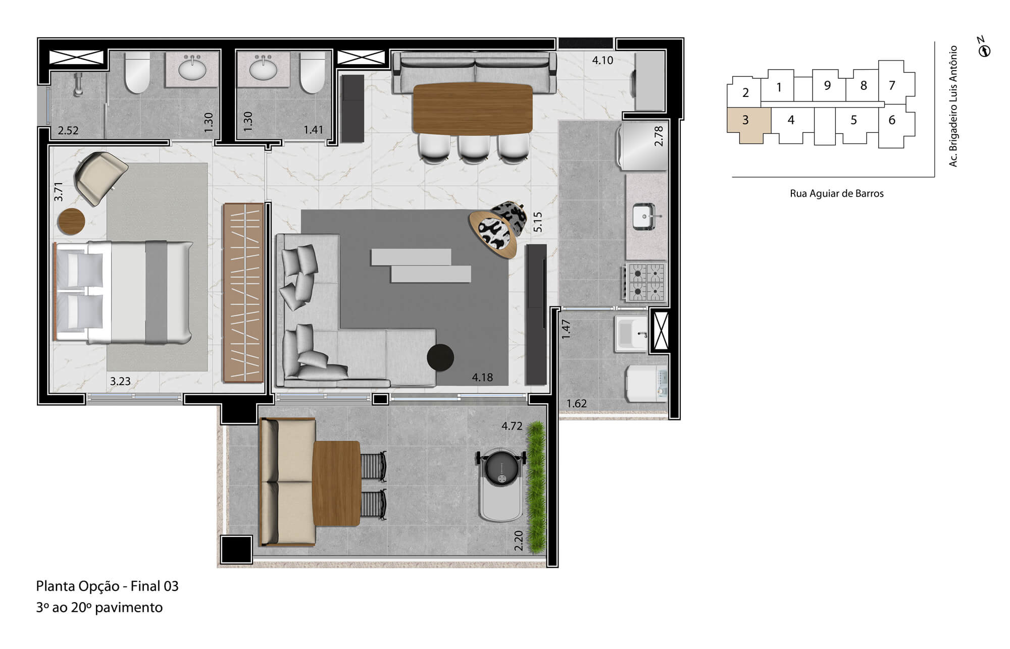 Apartamento à venda com 1 quarto, 45m² - Foto 2