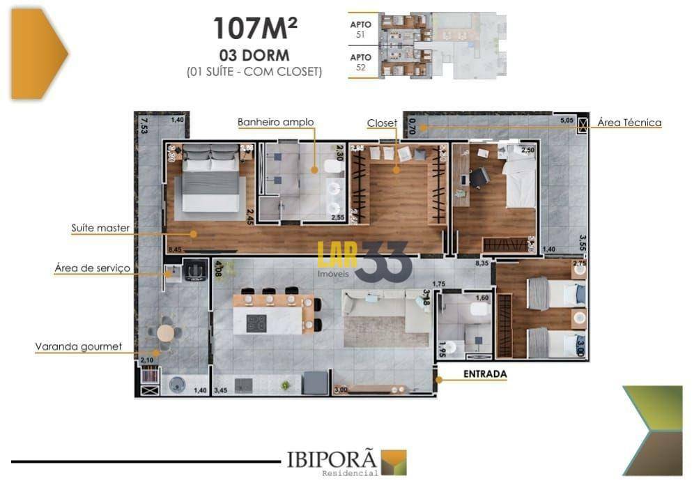 Apartamento à venda com 1 quarto, 42m² - Foto 9