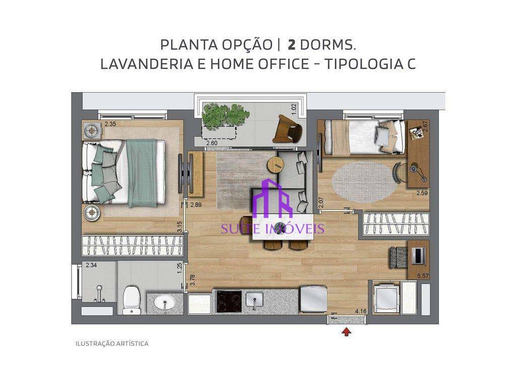 Apartamento à venda com 2 quartos, 41m² - Foto 24