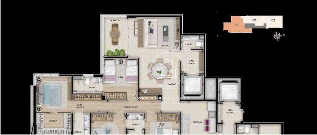 Apartamento à venda com 4 quartos, 133m² - Foto 4