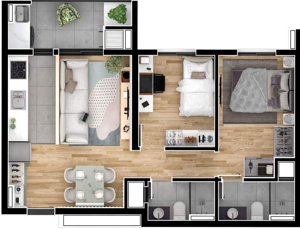 Apartamento à venda com 2 quartos, 62m² - Foto 34