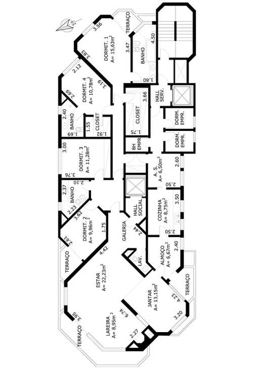 Apartamento à venda com 4 quartos, 210m² - Foto 10