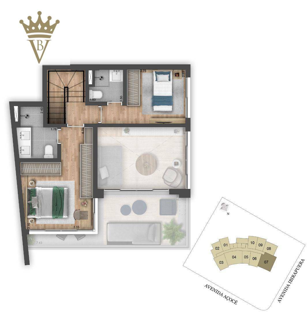 Apartamento à venda com 2 quartos, 104m² - Foto 10