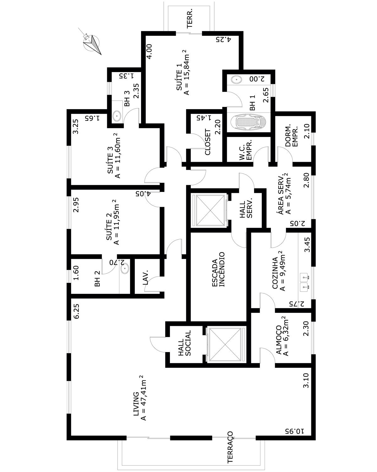 Apartamento à venda com 3 quartos, 183m² - Foto 5