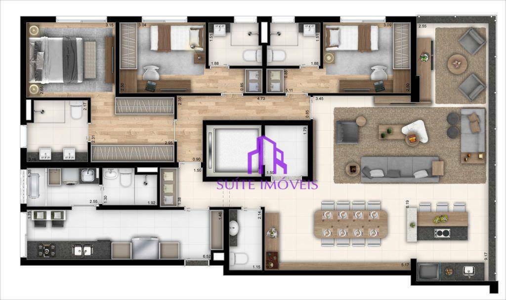 Apartamento à venda com 3 quartos, 151m² - Foto 5