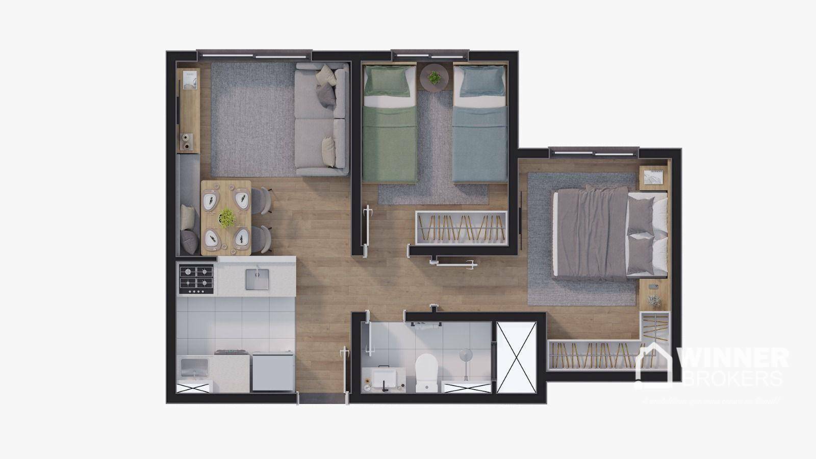 Apartamento, 2 quartos, 43 m² - Foto 5