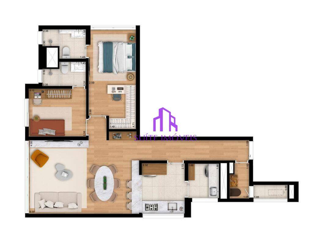 Apartamento à venda com 2 quartos, 81m² - Foto 6