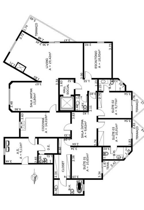 Apartamento à venda com 4 quartos, 412m² - Foto 3