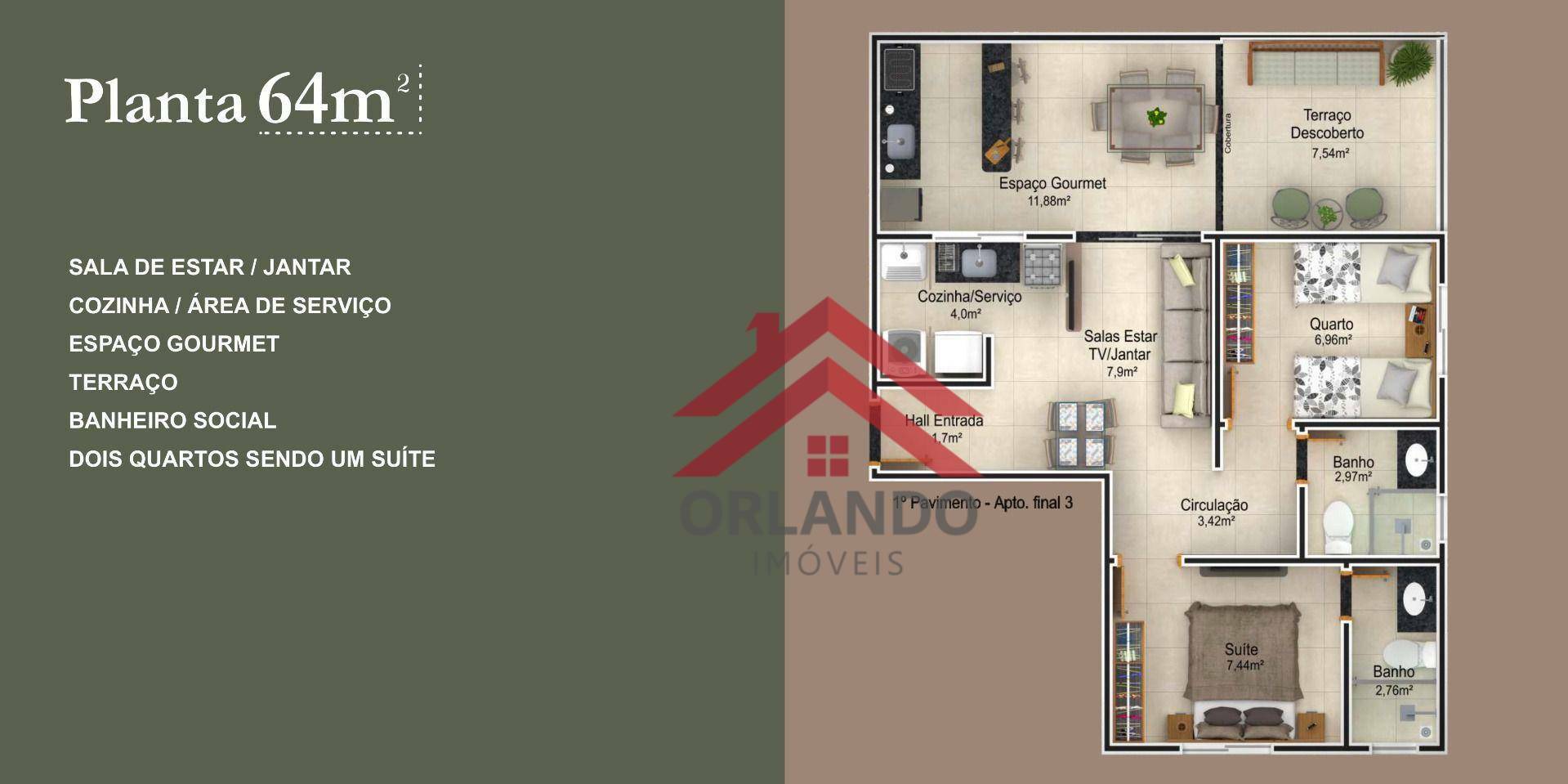 Apartamento à venda com 2 quartos, 50m² - Foto 4