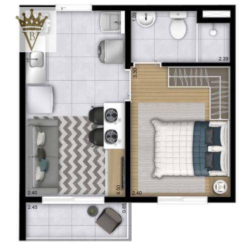 Apartamento à venda com 1 quarto, 26m² - Foto 17