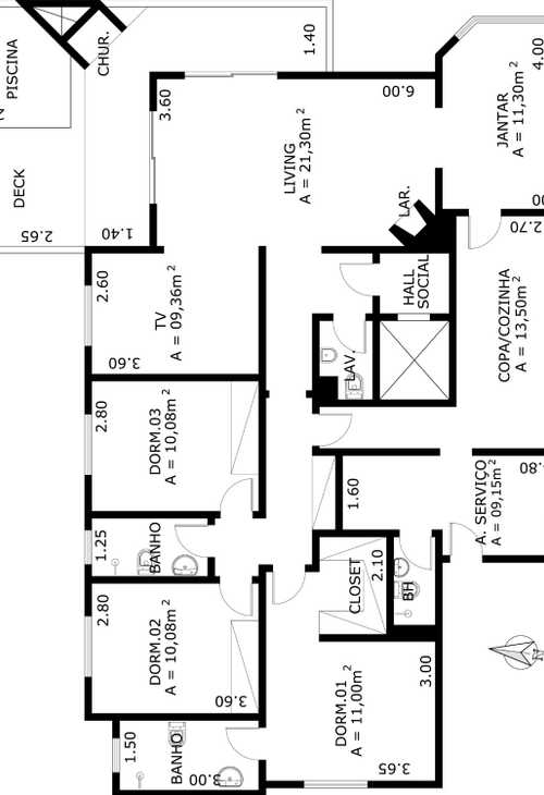 Apartamento à venda com 4 quartos, 330m² - Foto 3